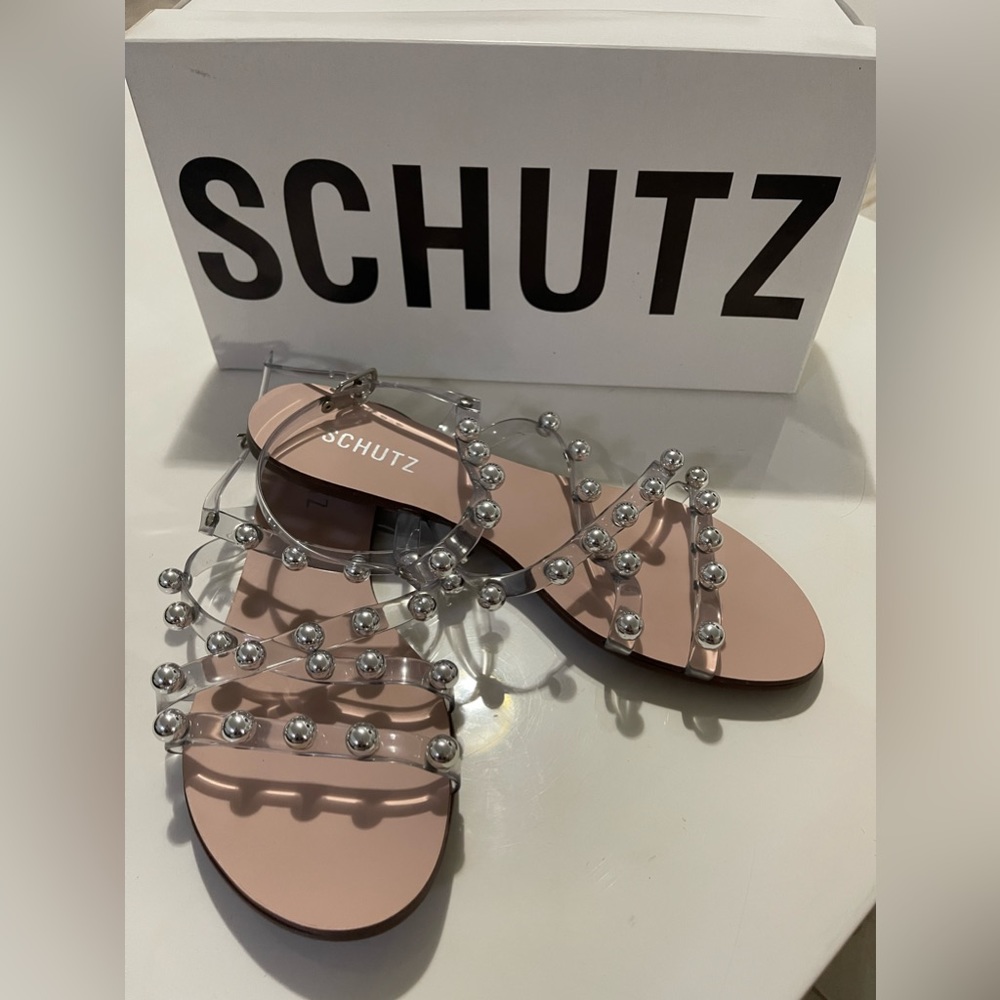 Schutz flat sandals / size 7.5